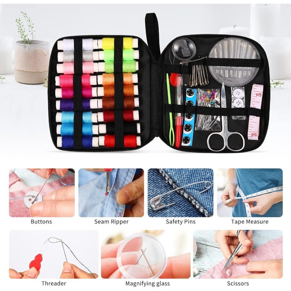 Sewing Kit Basic, Needle and Thread Kit with Sewing Supplies and Accessories for - Picture 4 of 6